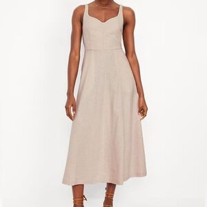 Old Navy Beige Midi Dress